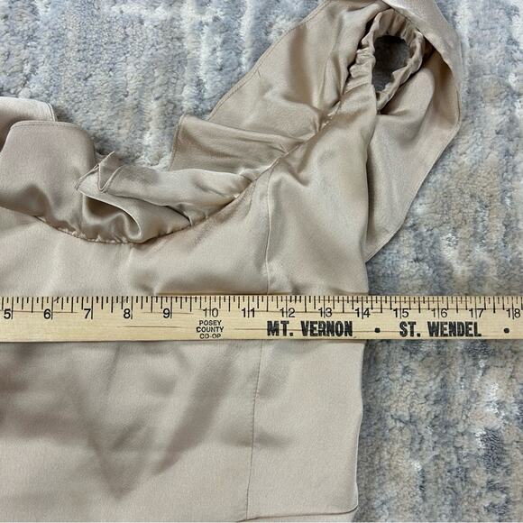 Show Me Your Mumu Alexis Midi in Champagne Luxe Satin size Large - Picture 5 of 13